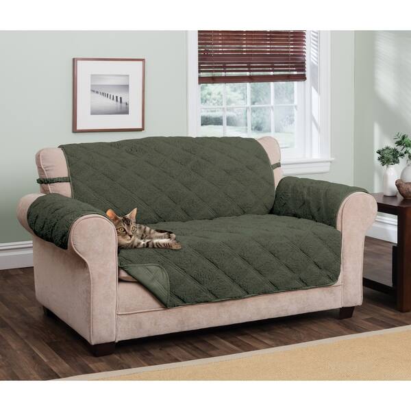 Shop Hudson Sherpa Waterproof Loveseat Furniture Cover On Sale
