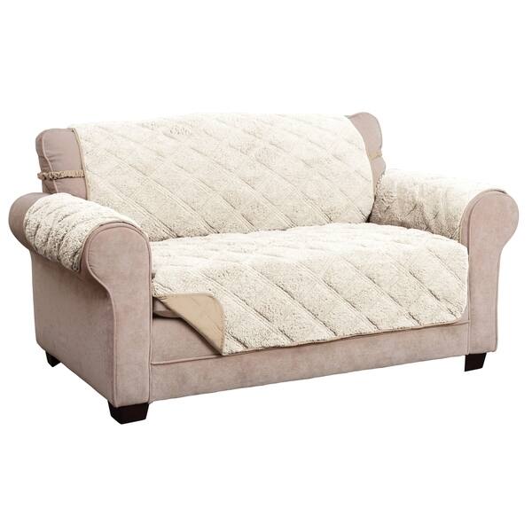 Shop Hudson Sherpa Waterproof Loveseat Furniture Cover On Sale