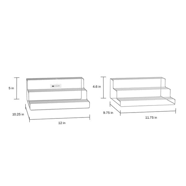 Lavish Home 3 Tier Spice Drawer Organizer Space Saver Storage Rack