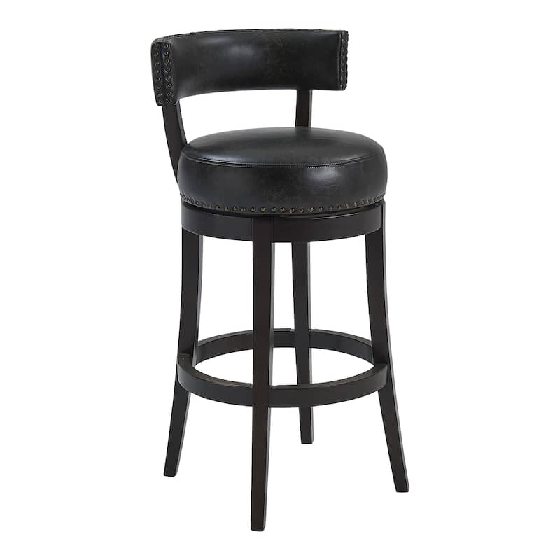 Upton Wood Swivel Barstool