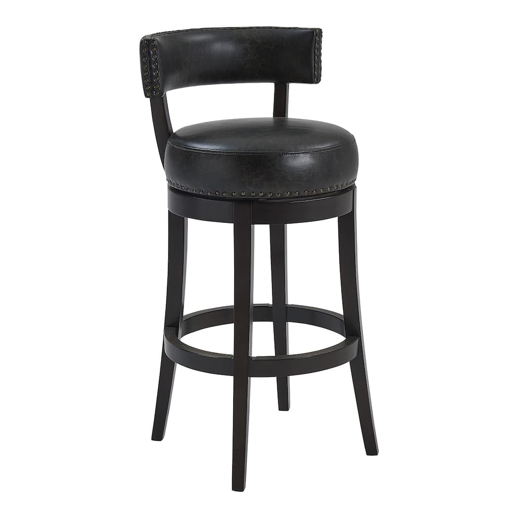 Upton Wood Swivel Barstool