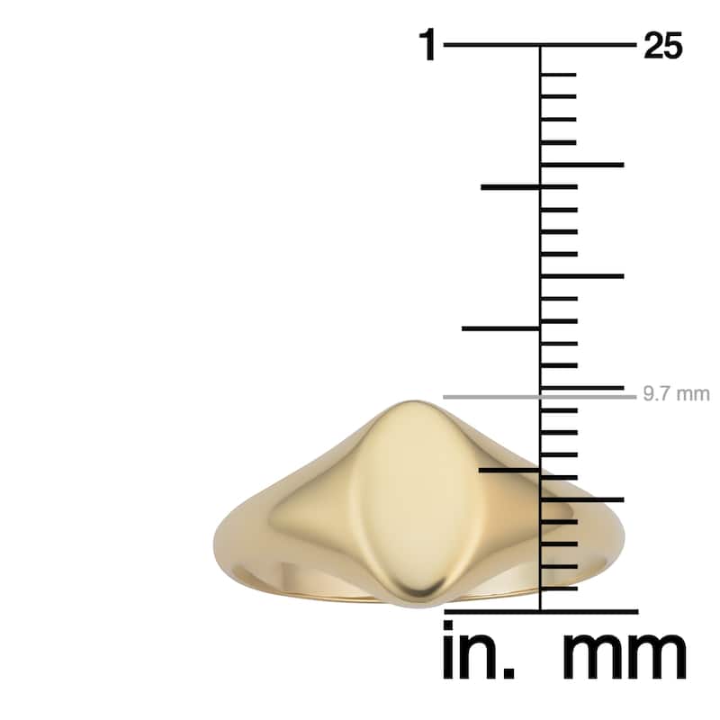 14k Yellow Gold Marquise Signet Ring (sizes 4-7)