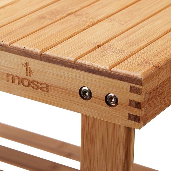 Shop Mosa Natural Bamboo Entryway Hallway Wood Bench Wooden Shoe