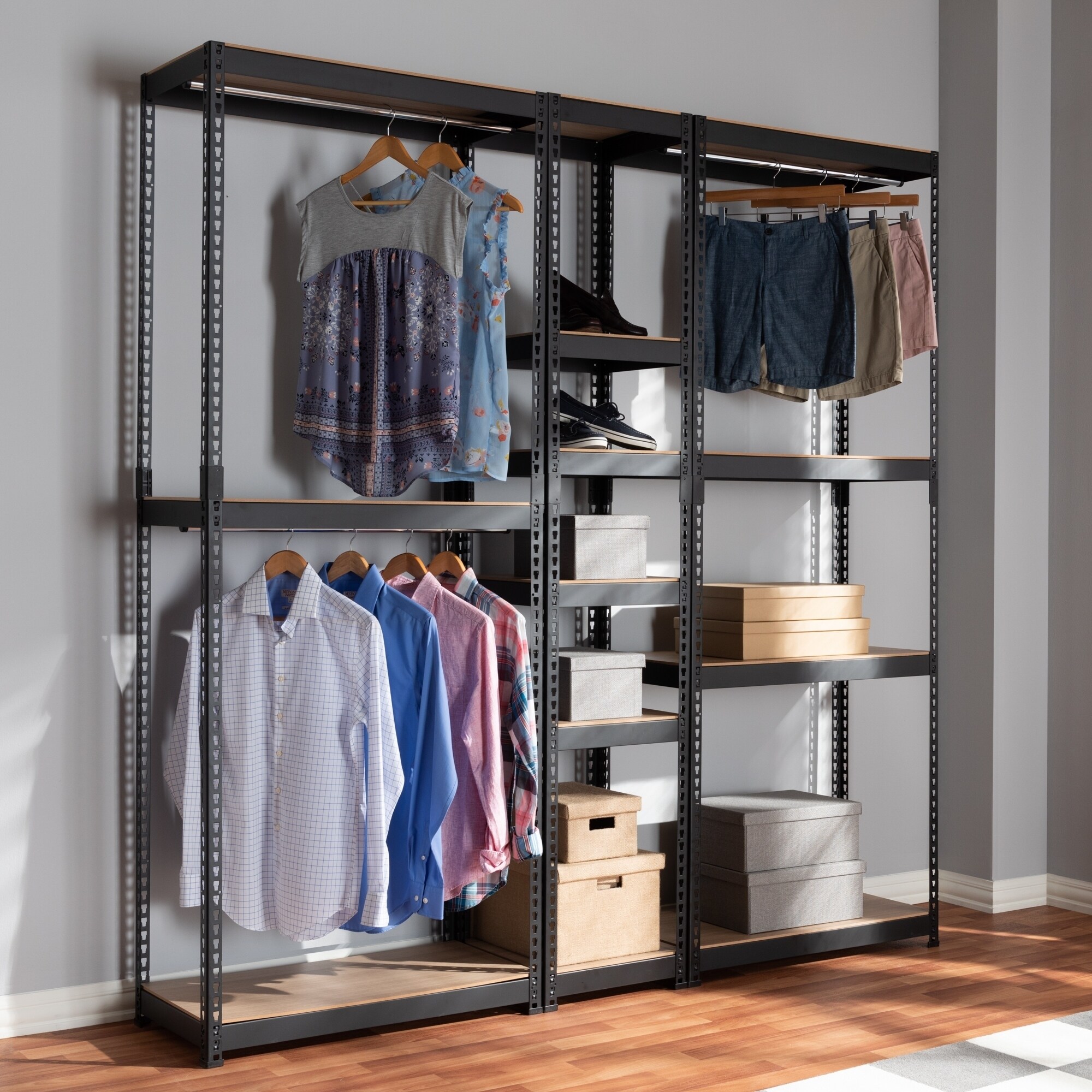 Shop Baxton Studio Contemporary 10 Shelf Closet Storage Racking