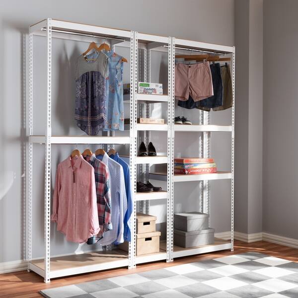Shop Baxton Studio Contemporary 10 Shelf Closet Storage Racking