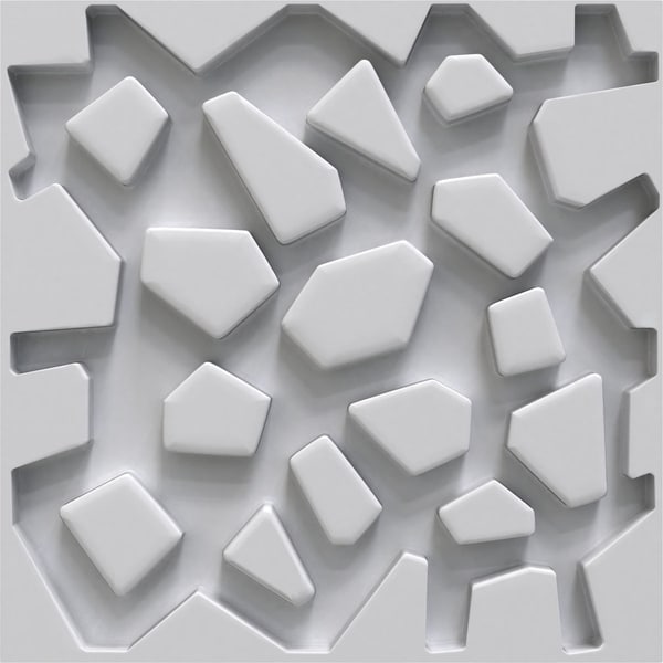 19 5/8"W x 19 5/8"H Dublin EnduraWall Decorative 3D Wall Panel, White