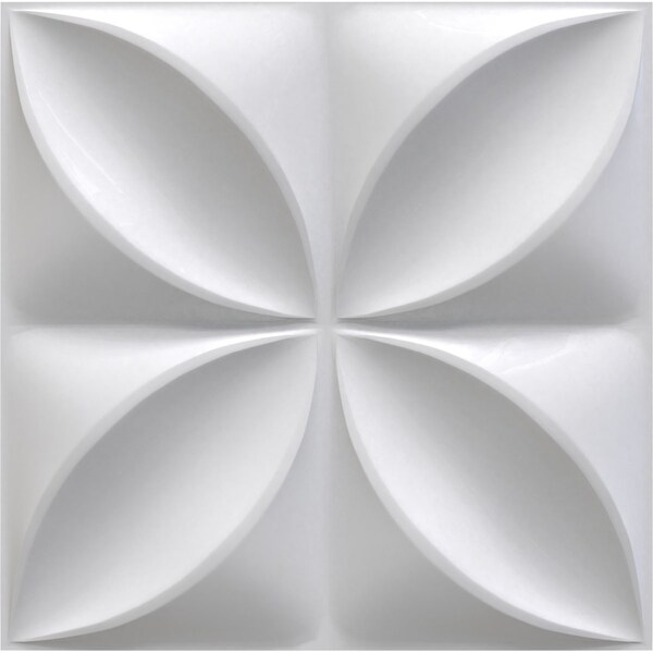 19 5/8"W x 19 5/8"H Alexa EnduraWall Decorative 3D Wall Panel, White