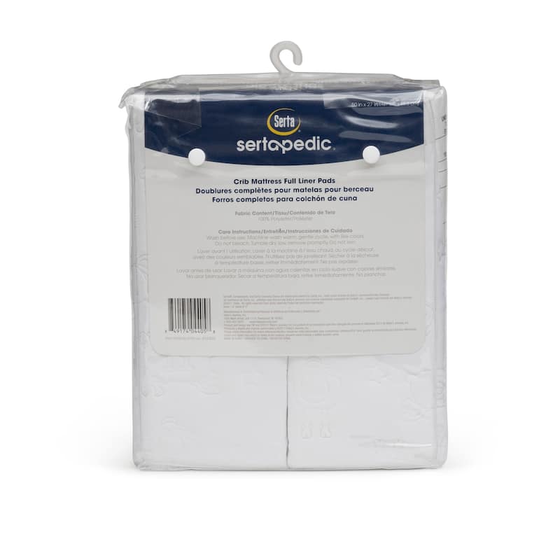 Serta Sertapedic Crib Mattress Liner Pads Set| Pack of 2 Liners