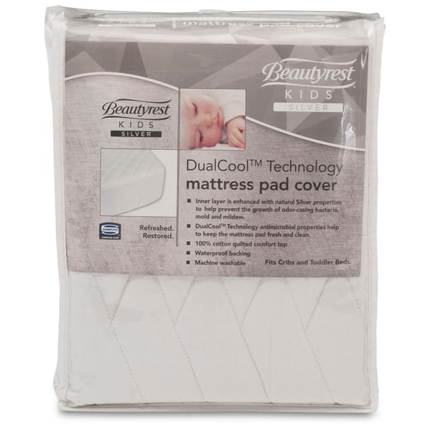 Shop Beautyrest Kids Silver Dualcool Technology Fitted Baby Crib