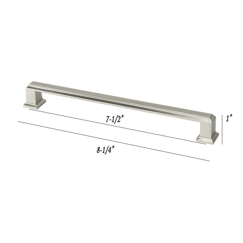 Contemporary 8.25-inch Roma Stainless Steel Brushed Nickel Finish ...