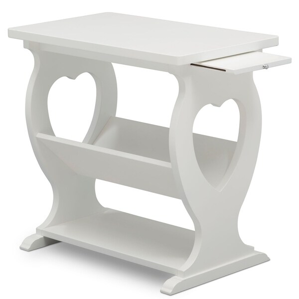 white nursery end table