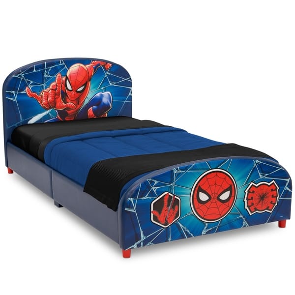 slide 2 of 5, Marvel Spider-Man Upholstered Twin Bed