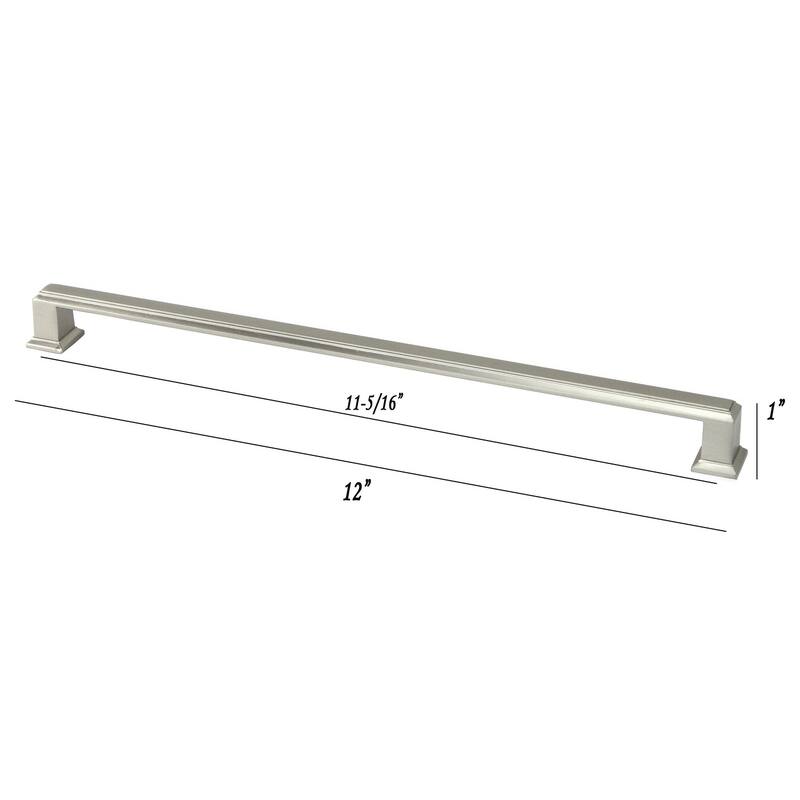 Contemporary 12inch Roma Stainless Steel Brushed Nickel Finish Square