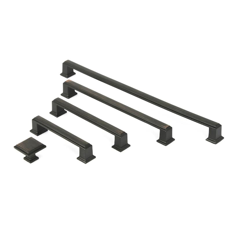 Contemporary 4.25-inch Roma Stainless Steel Oil Rubbed Bronze Finish Square Cabinet Bar Pull Handle (Case of 10)