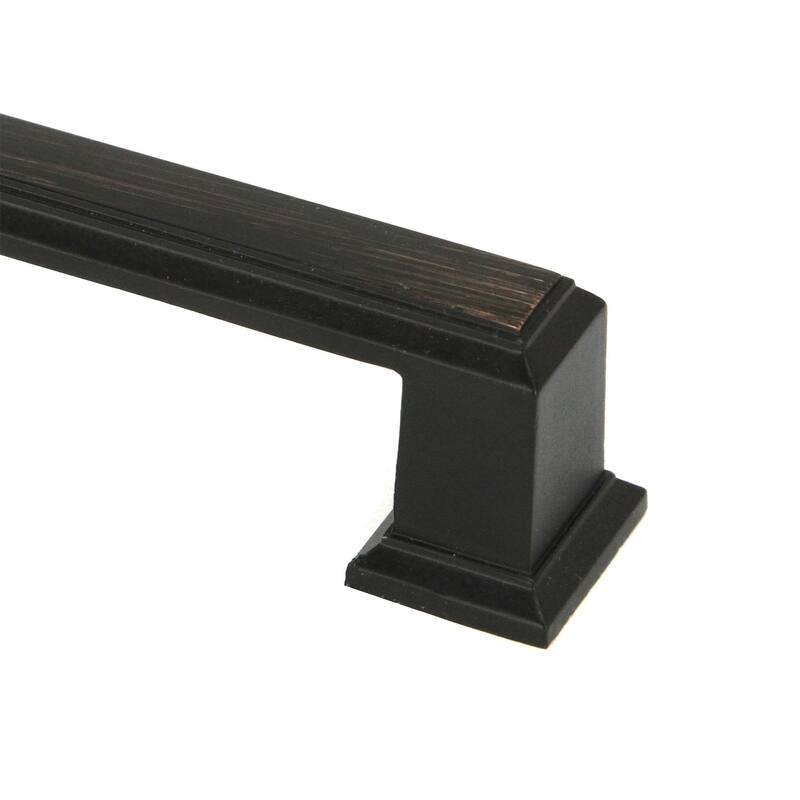 Contemporary 4.25-inch Roma Stainless Steel Oil Rubbed Bronze Finish Square Cabinet Bar Pull Handle (Case of 10)