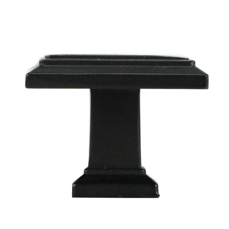 Contemporary 1-1/4-inch Roma Stainless Steel Oil Rubbed Bronze Finish Square Cabinet Bar Pull Knob (Case of 5)