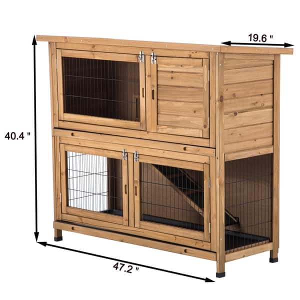 Lovupet 48" Wood Chicken Coop Hen House Rabbit Wood Hutch Poultry Cage Bed Bath & Beyond