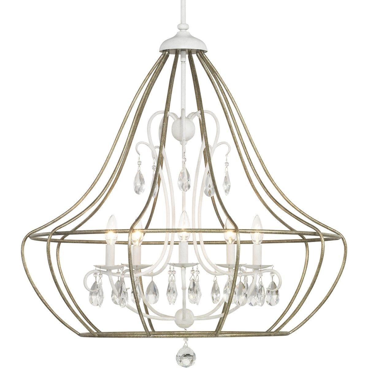 Fleurette Collection Five-Light Chandelier - N/A - Chandeliers For Bedrooms by Overstock.com