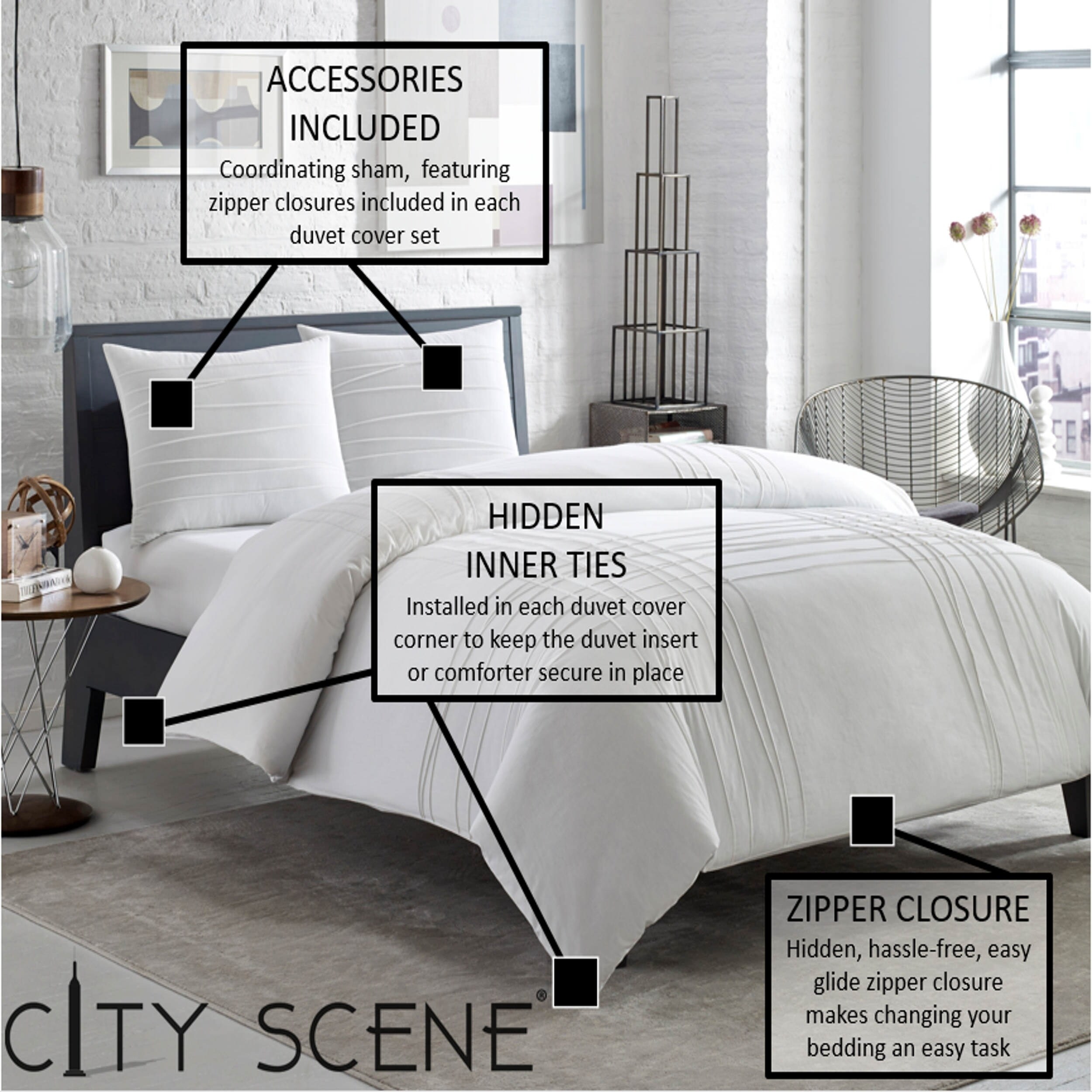 Shop City Scene Wilkinsin Stripe Duvet Cover Set Free Shipping