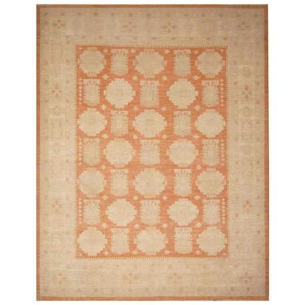 Handmade Vegetable Dye Khotan Wool Rug (Afghanistan) - 9'7 x 12'