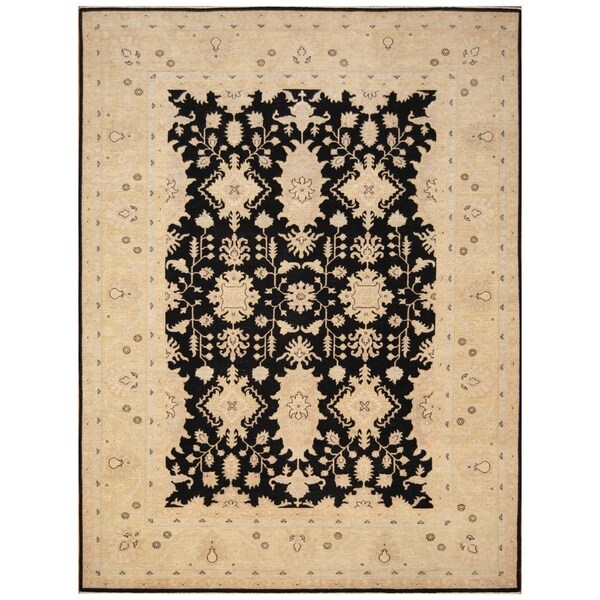 Handmade Vegetable Dye Oushak Wool Rug (Afghanistan) - 8'10 x 11'9