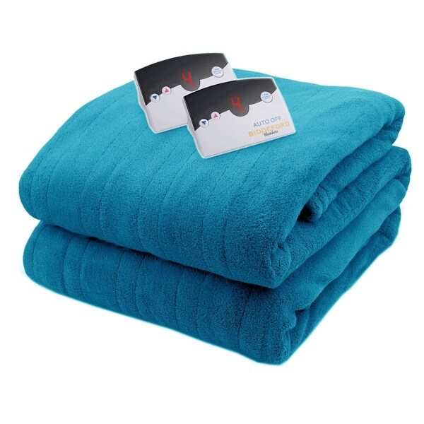 Biddeford 2034 905191 521 MicroPlush Electric Heated Blanket King Aqua