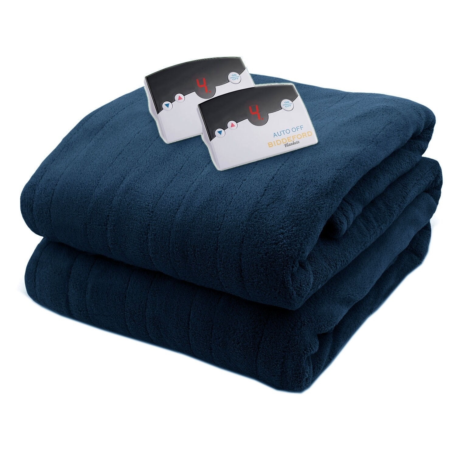 Biddeford 2033-905191-544 MicroPlush Electric Heated Blanket Queen Navy  Blue - Bed Bath u0026 Beyond - 26421169