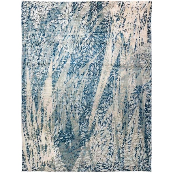 Eclectic, Hand Knotted Area Rug - 9' 1" x 11' 7" - 9'1" x 11'7"