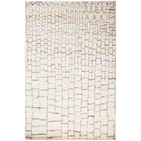 Moroccan, Hand Knotted Area Rug - 4' 1" x 6' 2" - 4'1" x 6'2"