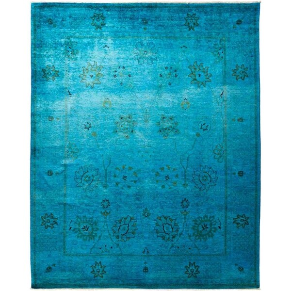 Vibrance, Hand Knotted Area Rug - 8' 1" x 9' 9" - 8'1" x 9'9"
