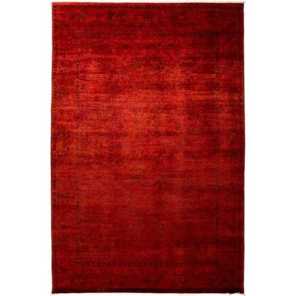 Vibrance, Hand Knotted Area Rug - 6' 1" x 9' 3" - 6'1" x 9'3"/Surplus