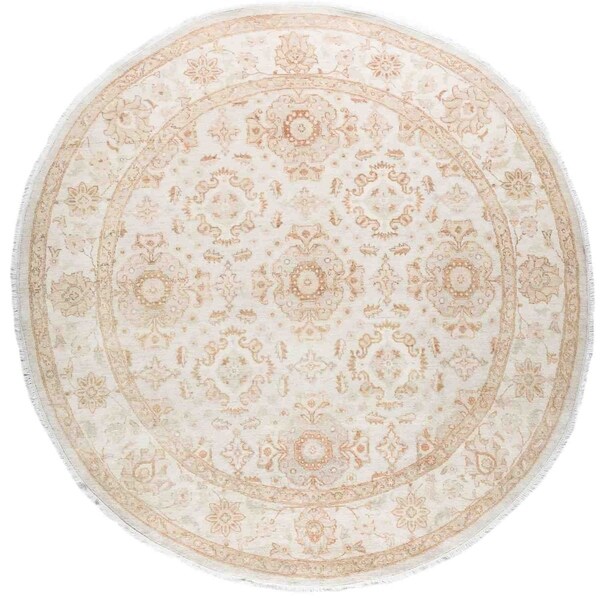 Silky Oushak, Hand Knotted Area Rug - 8' 1" x 8' 1" - 8'1" x 8'1"