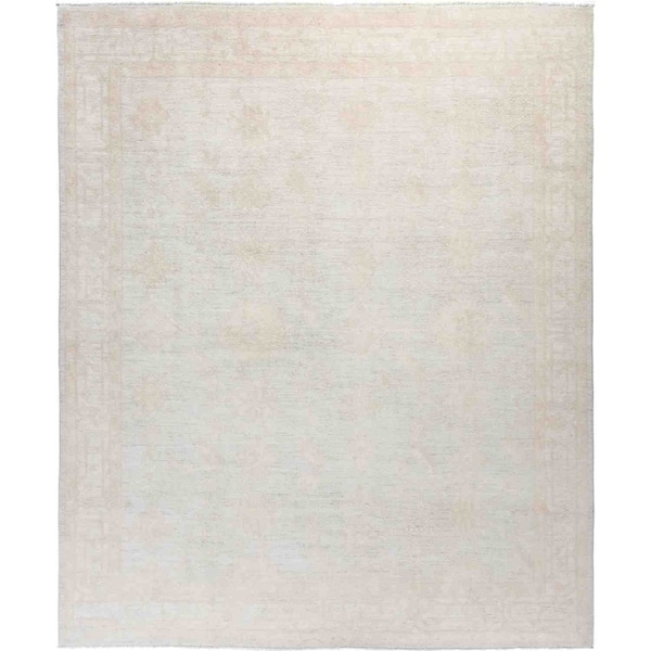 Silky Oushak, Hand Knotted Area Rug - 8' 1" x 9' 8" - 8'1" x 9'8"