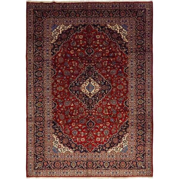 Kashan Hand Knotted Area Rug 9 X 14 0