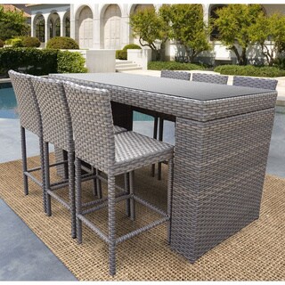 oasis round outdoor bar table