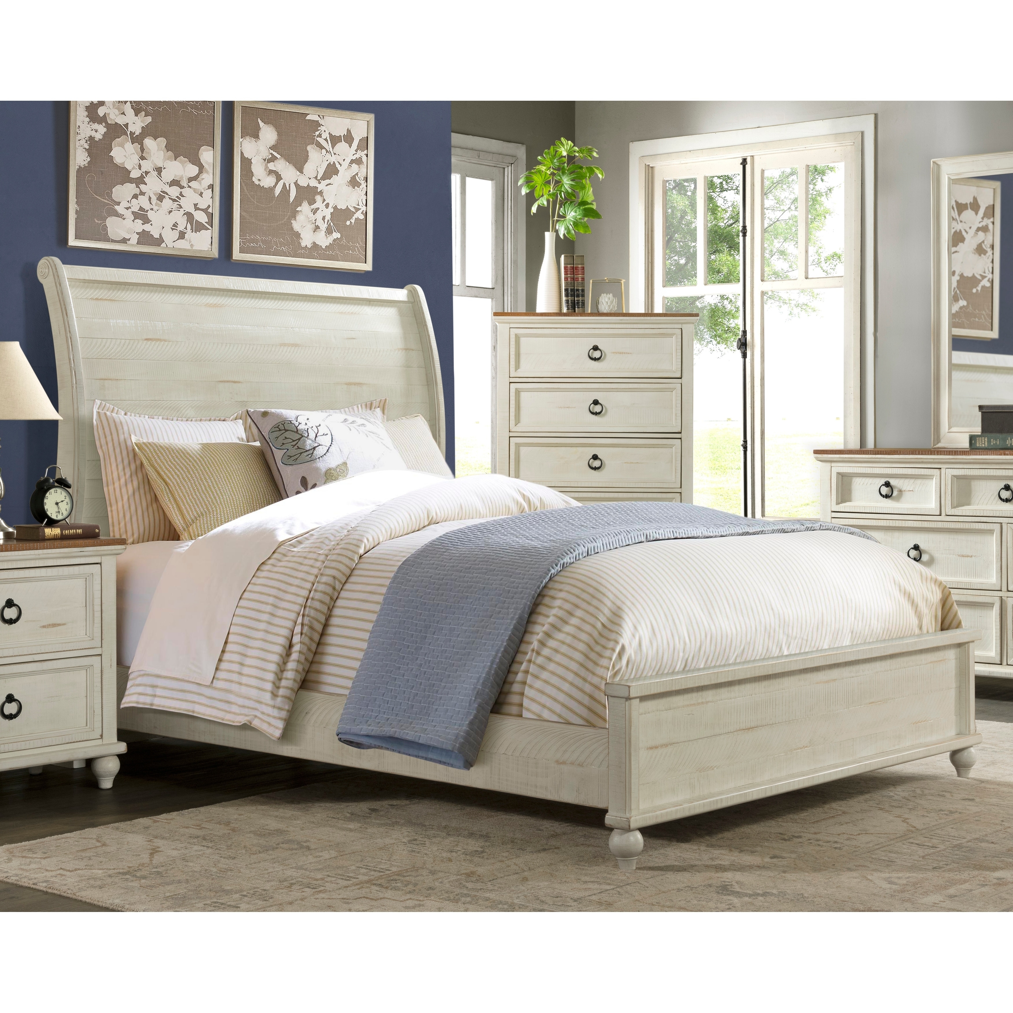 Shop Martin Svensson Home Pine Creek Solid Wood Sleigh Bed - Shop Martin Svensson Home Pine Creek Solid Wood Sleigh Bed