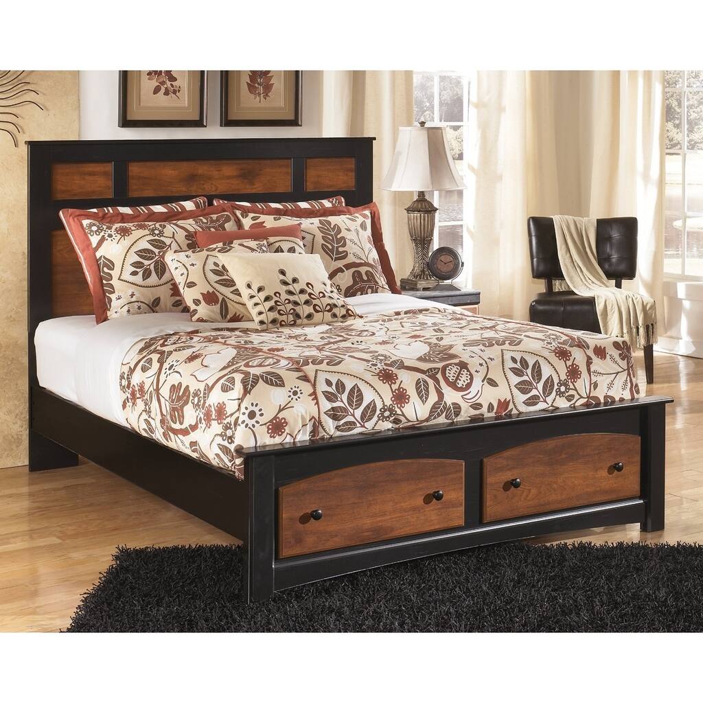 Aimwell Queen Panel Footboard - Dark Brown - Overstock - 26426314