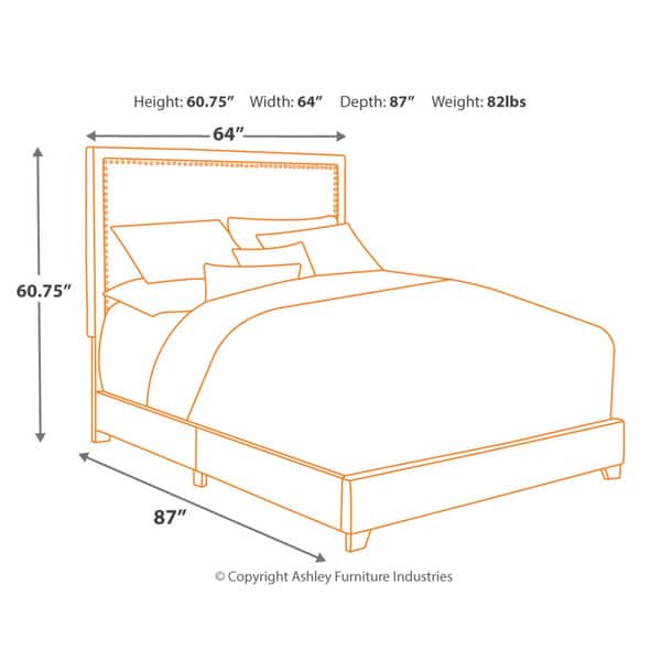 Dolante Queen Brown Faux Leather Bed w/ Goldtone Nailheads Bed Bath & Beyond 26426361