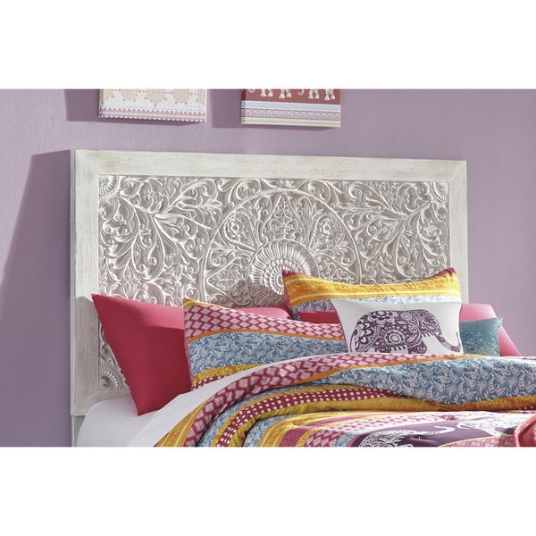 Paxberry Full Panel Headboard - White Wash. Opens flyout.