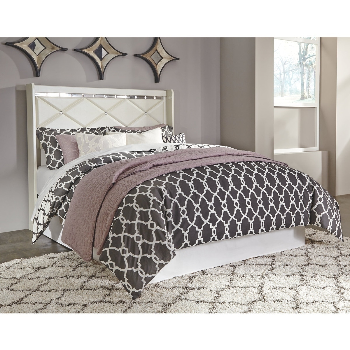 Dreamur Full Panel Footboard with Rails - Champagne