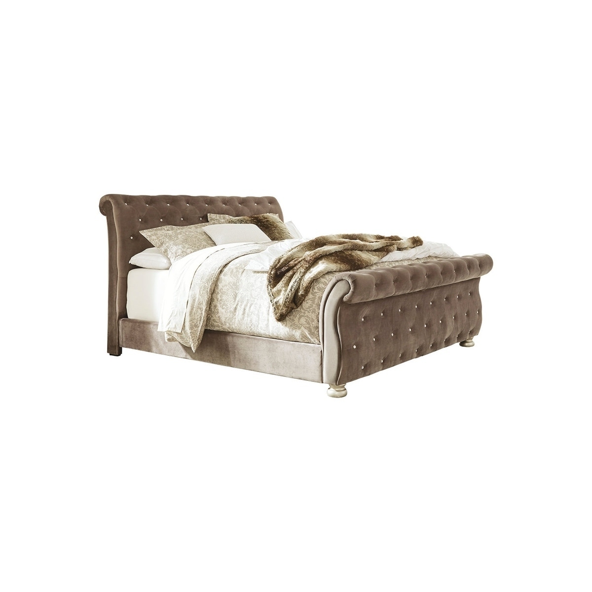 Cassimore King Upholstered Rails Pearl Silver Bed Bath Beyond 26426981