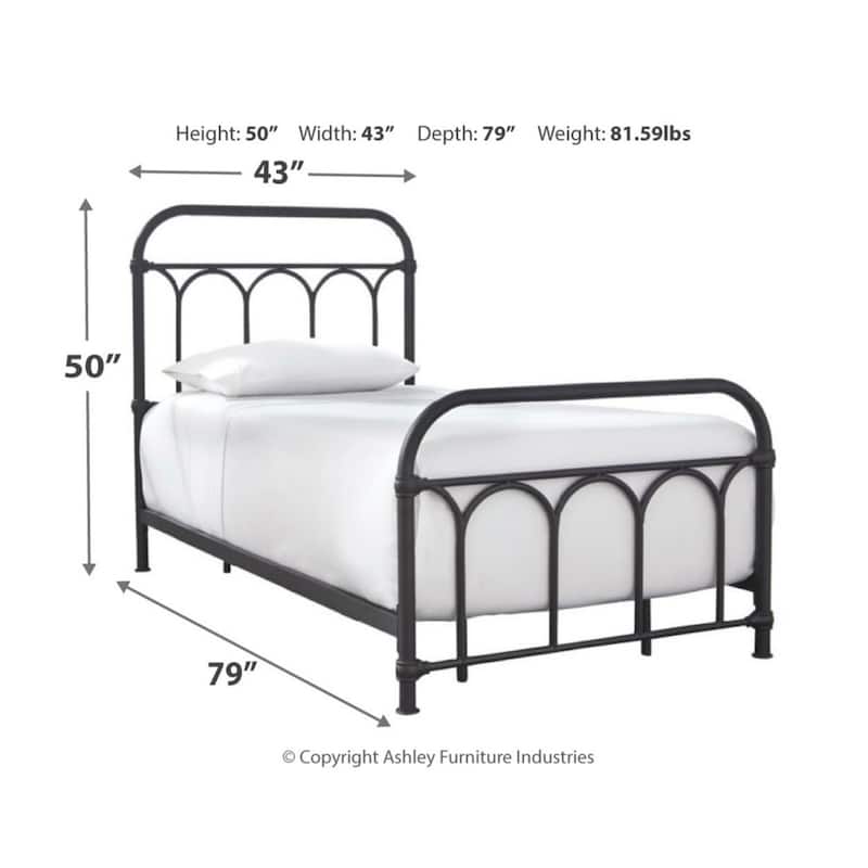 Nashburg Twin Metal Bed - Multi