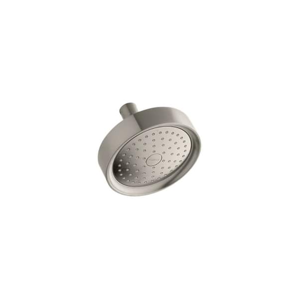 slide 1 of 1, Kohler Purist 2.5 Gpm Single-Function Wall-Mount Showerhead with Katalyst Air-Induction Technology Vibrant Brushed Nickel