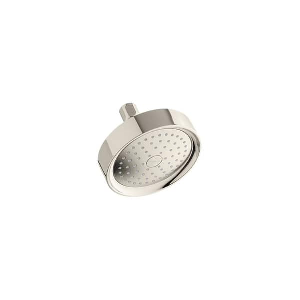 slide 1 of 1, Kohler Purist 2.5 GPM 1-Function Showerhead with Katalyst Air-Induction Technology Vibrant Polished Nickel (K-965-AK-SN)