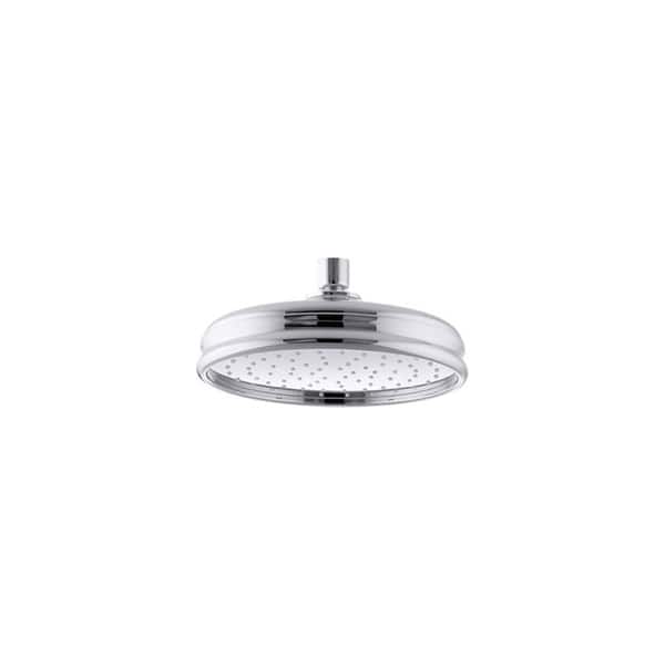 slide 1 of 1, Kohler 8" Traditional Round 2.5 Gpm Rainhead with Katalyst Air-Induction Technology Polished Chrome
