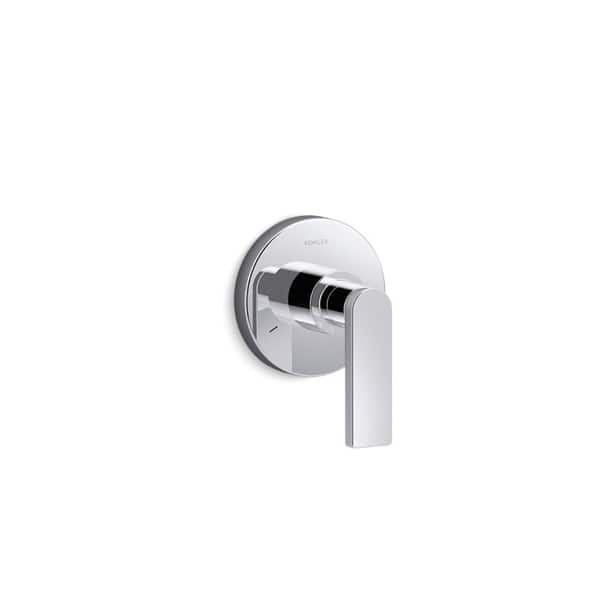 slide 1 of 1, Kohler Composed Transfer Valve Trim with Lever Handle Polished Chrome