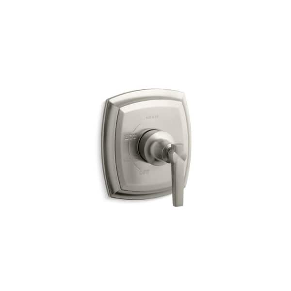 slide 1 of 1, Kohler Margaux Rite-Temp Valve Trim with Lever Handle Vibrant Brushed Nickel