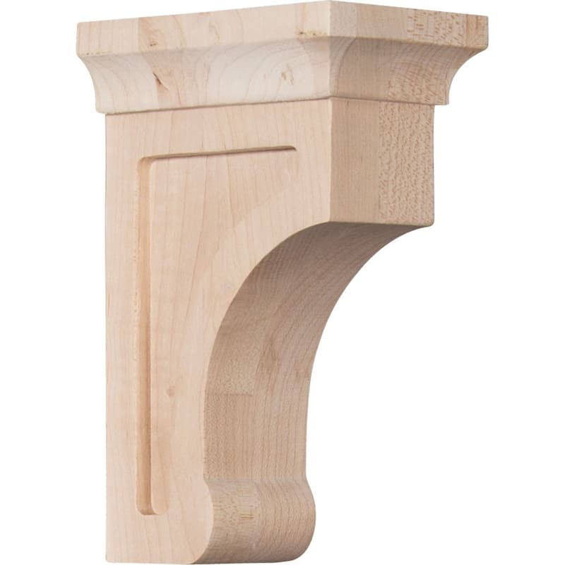Small Gomez Wood Bracket - Red Oak - 2 1/2 W x 4 D x 6 H