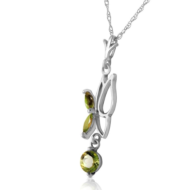 0.4 Carat 14K Solid Gold Make A Buzz Peridot Necklace