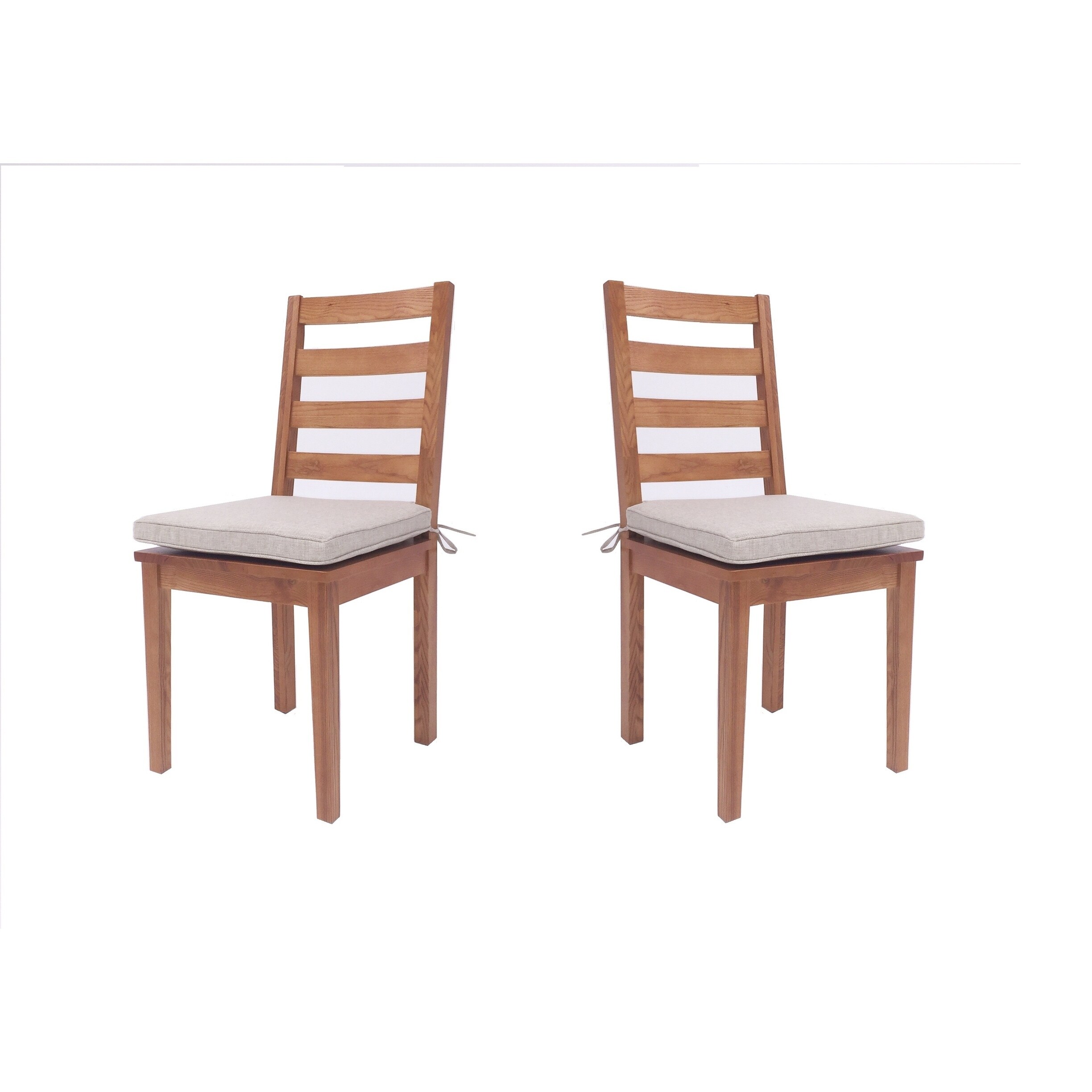 Modrest Lance Modern Ash Wood Dining Chair W Cushion Set Brown Modern Amp Contem